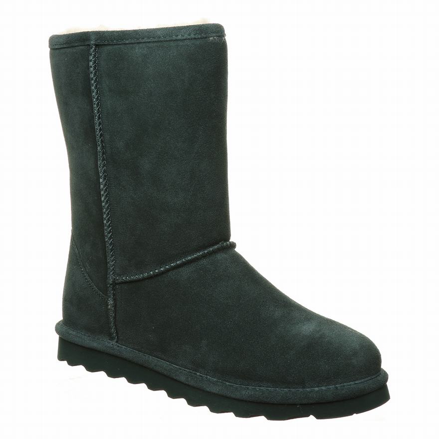 Bearpaw Elle Short Short Boots UK - Women's Boots Dark Green ||NPSEHF-758||